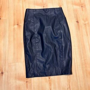 Express Black Leather Skirt